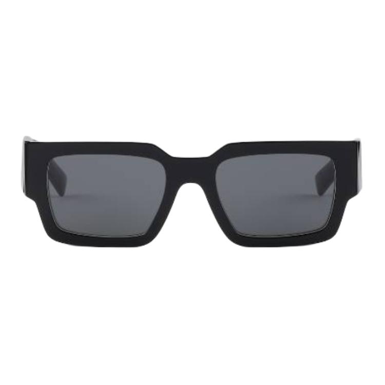 Prada Full Frame Detail Acetate Square Sunglasses Unisex sunglasses Black SPRB17_E16K_FE08Z_C_054