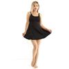 Women's Black Plus Size Skirted Swimsuit
