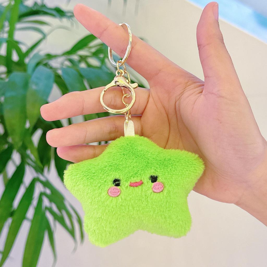 Плюшевый брелок-подвеска в виде улыбающейся звезды