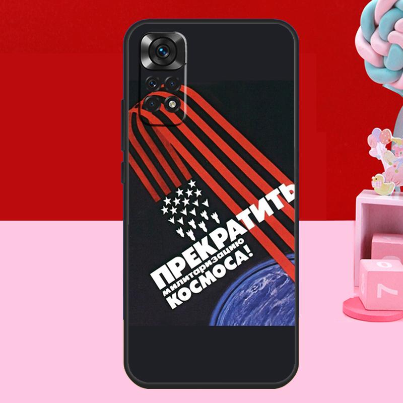 CCCP Soviet Space Propaganda Art Case For Xiaomi Redmi Note 11 10 12 13 14 15 Pro Plus Redmi 15 C 14C 10C 12C 13C Soft Cover