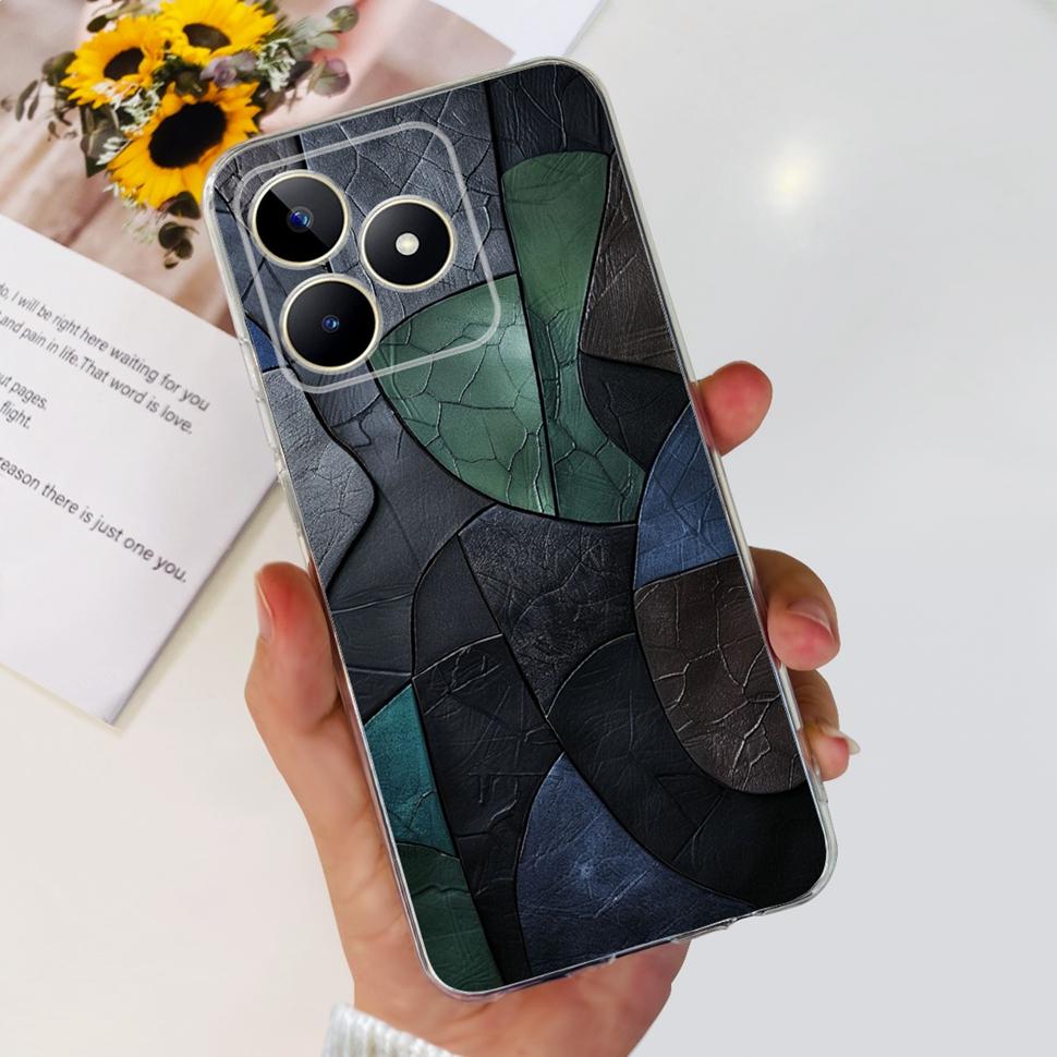 For Realme Note 50 Cases RMX3834 Colorful Painted Cover Soft Silicone Phone Cases For Oppo Realme Note 50 Note50 TPU Fundas
