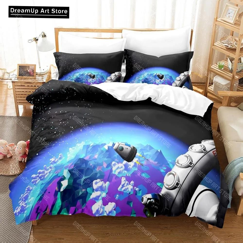 3D Печать Мода Мультфильм Игра Astroneer Постельное Белье Мальчики Девочки Полуторный Двуспальный Полный Размер Пододеяльник Наволочка Кровать Взрослая Спальня