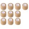 10 Rolls Self-Adhesive Bandage Gauze Elastic Adherent Tape Wrap 2.5cm X 4.5m Tan
