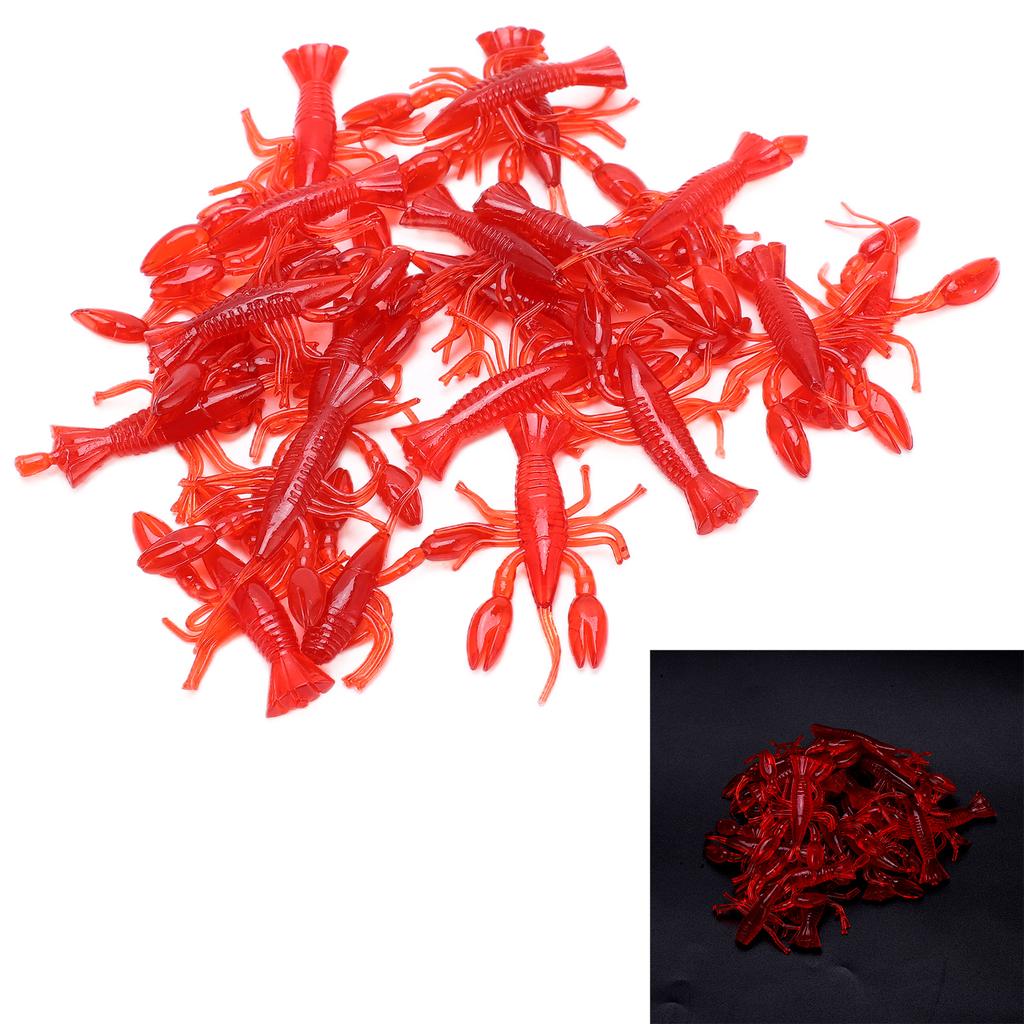 Fishing Shrimps Lures Glowing Luminous Soft Lifelike Silicone Shirmps Bait