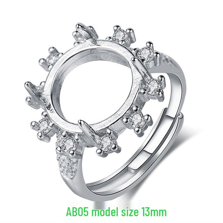 Посеребренная регулируемая основа для кольца для женщин - Доступно несколько размеров