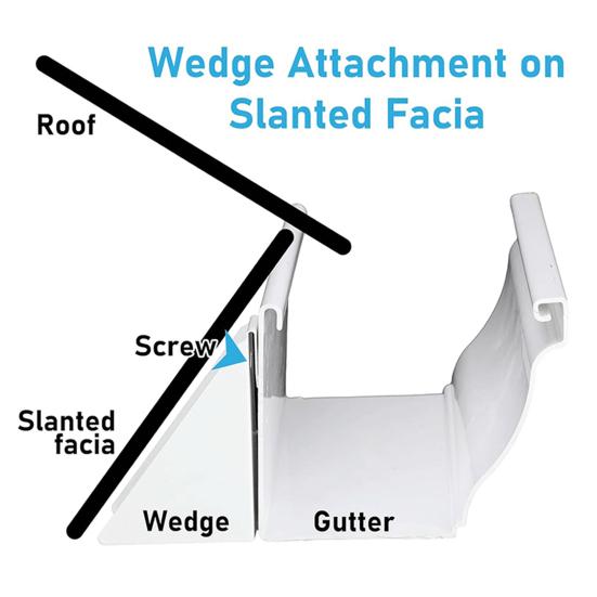25 шт. Белые алюминиевые подкладки для желобов для выравнивания для 5-дюймовых желобов K-стиля DIY желоб