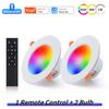 1-4Pack Tuya Bluetooth Smart Downlight 220V 10W RGB WW CW LED Ceiling Lamp With 2.4G Remote Dimmable For Bedroom Living Room