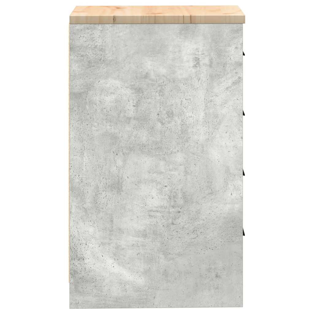 Garażowa Szafka Do Przechowywania Szary Beton 40X51X85 Cm