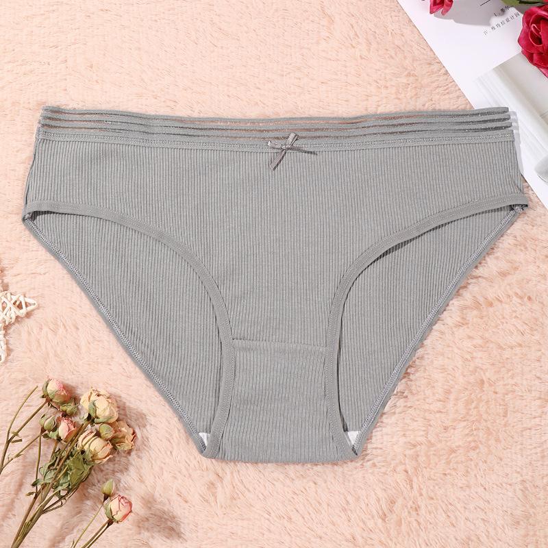 CFSC Women's Large Size Underwear Solid Color Print Underwear