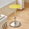 Stainless steel round side table shelf creative milk tea coffee table side cabinet living room sofa small coffee table
