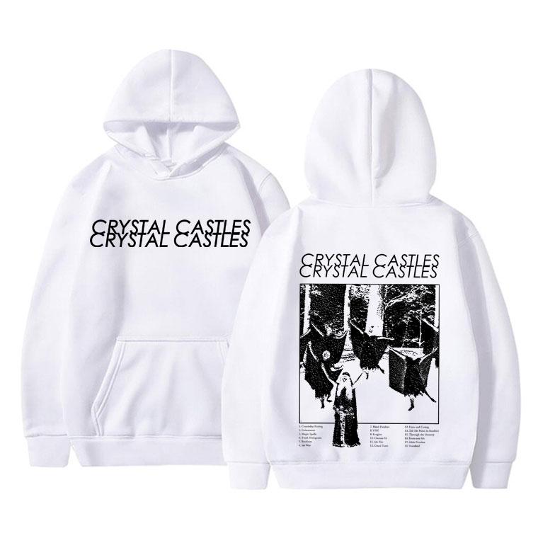 Винтажная толстовка с капюшоном группы Crystal Castles для мужчин и женщин, готическая, панк-рок, с капюшоном, мужская мода, свободный, оверсайз, пуловер, толстовки с капюшоном