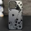 Красочный серебристый чехол для телефона с игральными картами, совместимый с Apple 15, матовый 13/15 11 Pro Max, креативная обложка