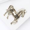 Unisex Rhinestone Horse Brooch Enamel Year of The Horse Brooch Elegant New Year's Accessories  Gift