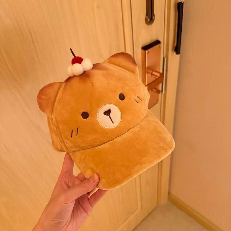 Милая Бейсболка с Медведем и 3D-вышивкой ушей для более стройного лица