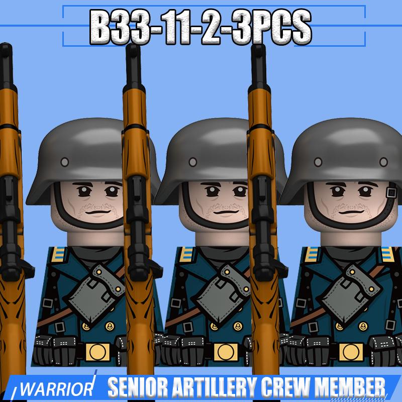 Фигурки военных моряков времен Второй мировой войны, строительные блоки, лидер, армейский воин, командир лодки, артиллерийские аксессуары, кирпичики-оружие, игрушки, подарки