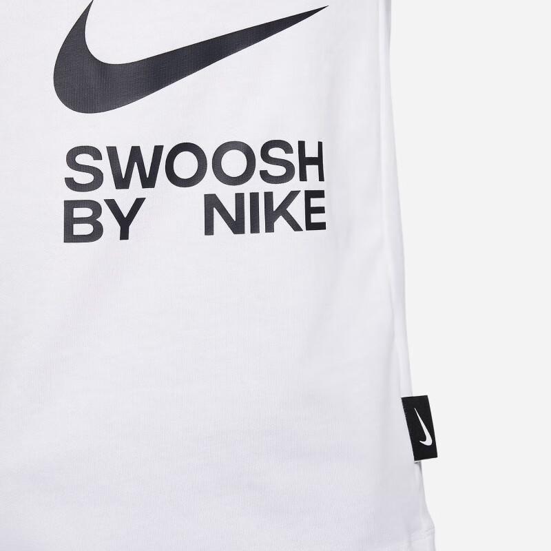 Nike Повседневная рубашка с длинным рукавом с принтом и круглым вырезом, мужские топы, белые FJ1120-100