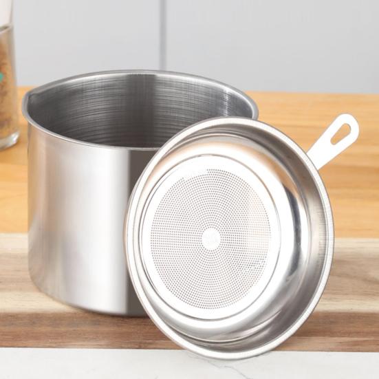 Контейнер-кувшин из нержавеющей стали для масла с фильтром, банка для хранения кулинарного масла, кухонный гаджет для хранения и фильтрации кулинарного масла