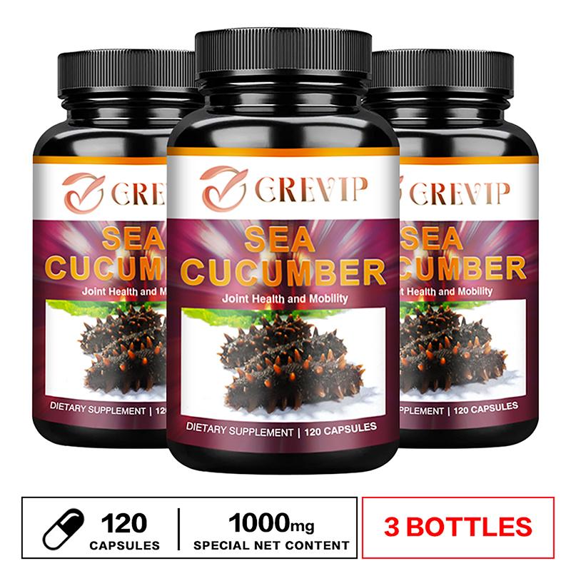 Grevip - Sea Cucumber 1000mg Extract Dietary Supplement Capsules - Joint Health