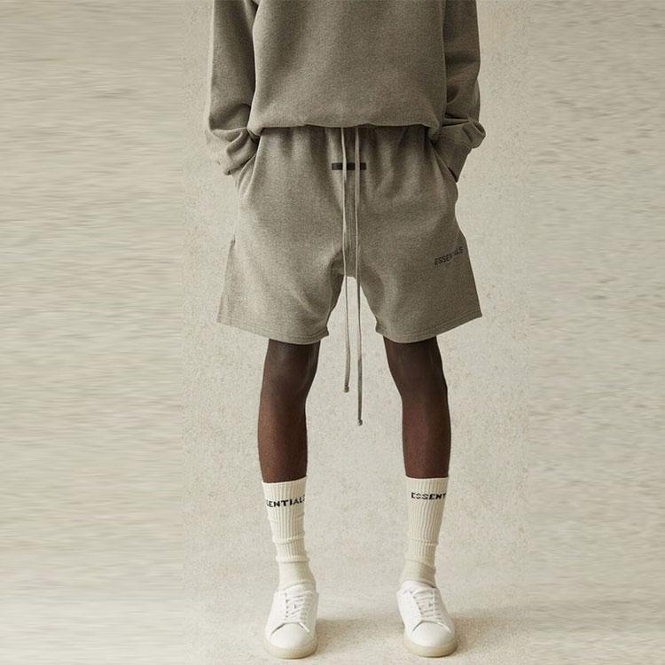 Fear of God Essentials Логотип Спортивные шорты со средней посадкой Унисекс Низ Угольный Овсяный FOG-FW21-148