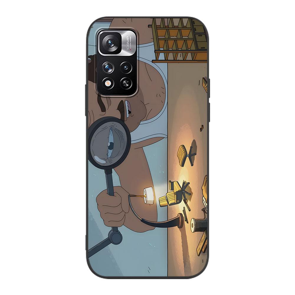 Чехол Anime Grimsburg для Xiaomi Redmi 10 10C 12C 9 Prime 9C 9A 12 10A 9T K40 Pro черный мягкий чехол для мобильного телефона из ТПУ