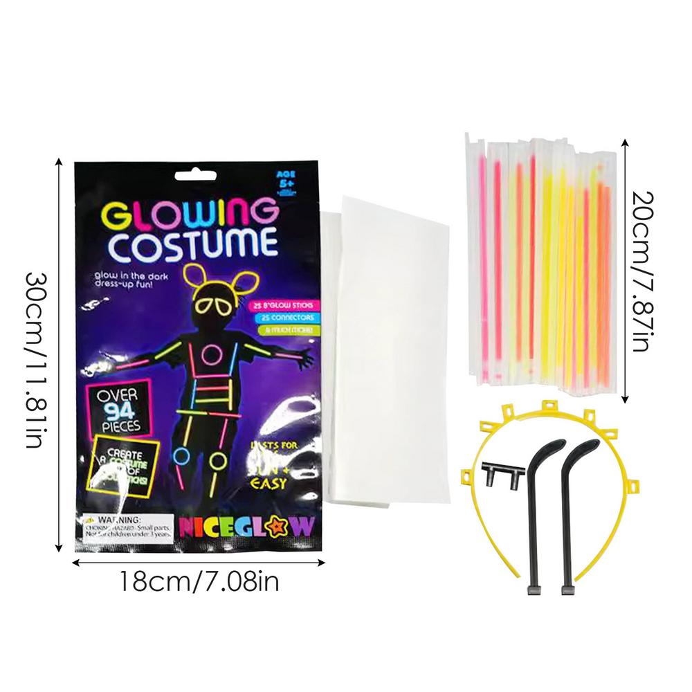 Многоцветная подсветка, светящиеся в темноте палочки, светящиеся игрушки, светящиеся палочки, подарочная упаковка для вечеринки, для домашних развлечений