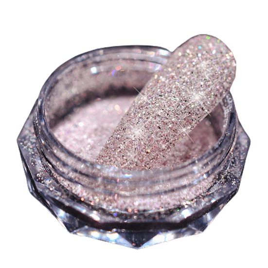 Yousheng Nail Powder Стойкий голографический DIY Зеркальный эффект Блестящий порошок для ногтей для маникюра