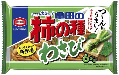 Kameda Seika Хурма Тане Васаби 6 пакетиков по 173 г х 12 пакетов Kameda's