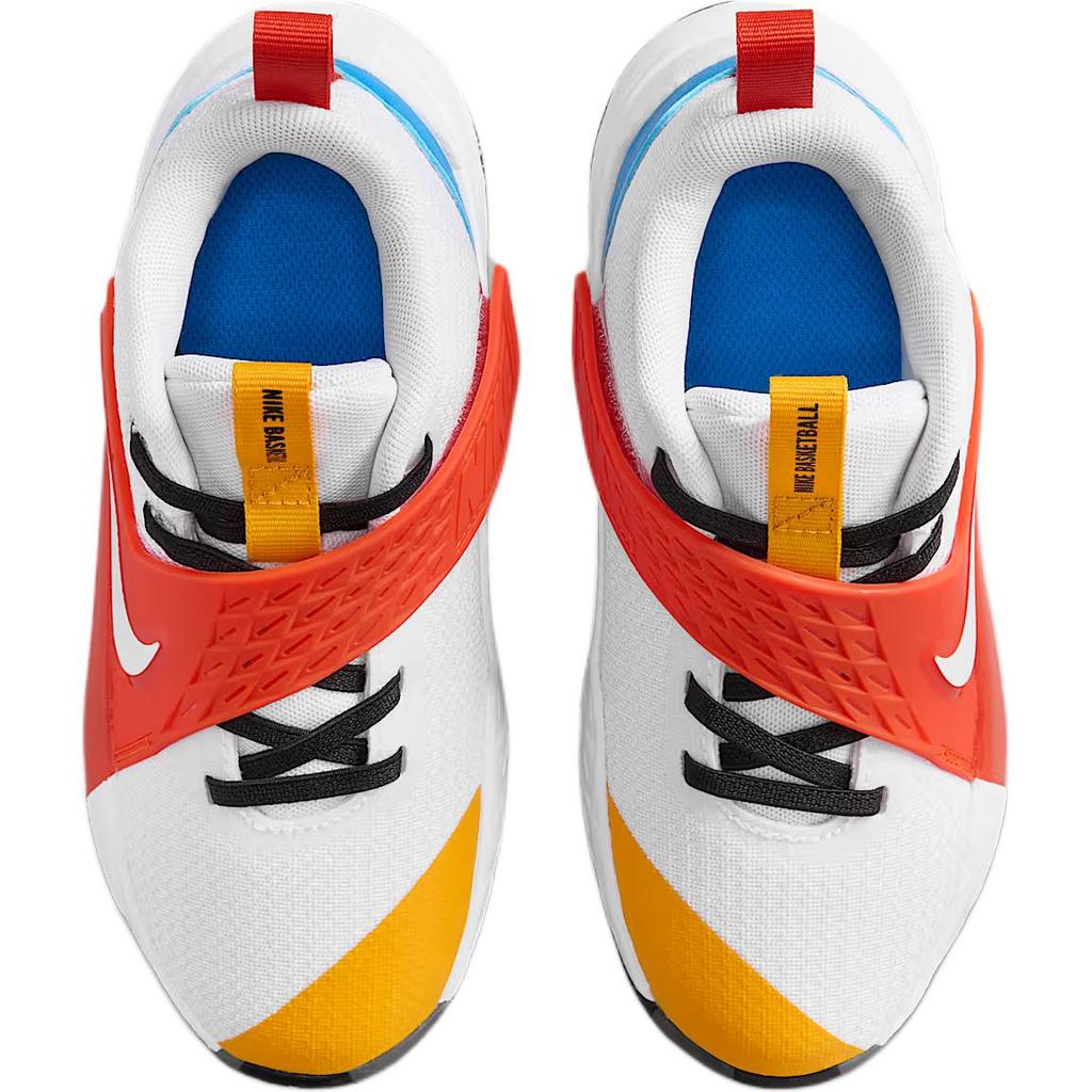 Nike Team Hustle D 12 Stylish Comfortable Shock Absorption Low Top Kids Basketball Shoes Kids Sneaker White Red Blue IM3383111