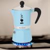 Cafetière italienne - BIALETTI - Moka Express - Tous feux sauf induction - 6 tasses - 300 ml - Rainbow Bleu