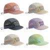 Мягкий козырек Быстросохнущая Бейсболка Ретро 5-панельная Сетчатая Кепки для Бега Дышащая Шляпа Для активного отдыха на природе