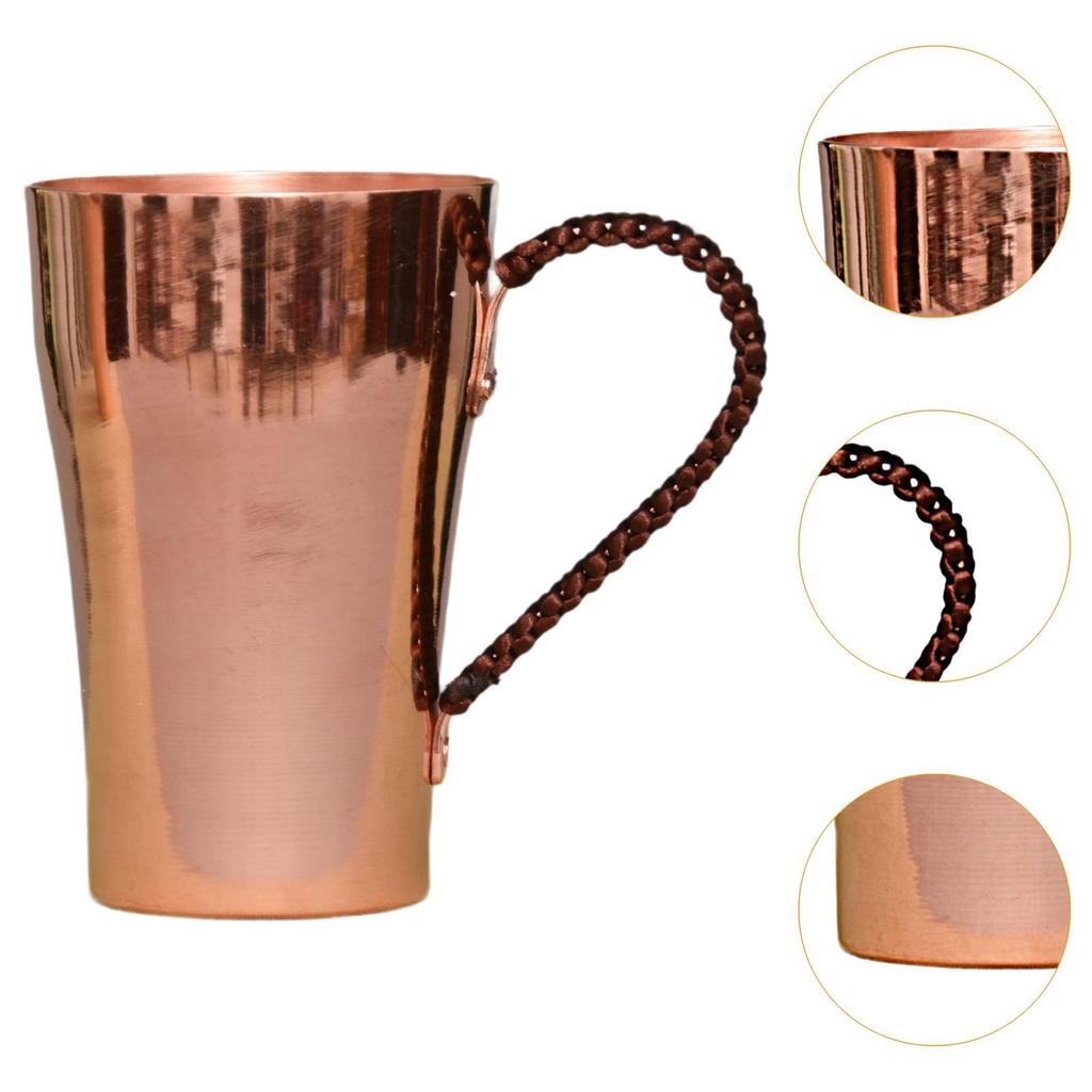 Кружка для Moscow Mule 400 мл Медная Чайная Кружка Легко Моется Кружка для Воды Портативная Чистая Медная Кружка для Напитков Кофейня Дом Бар Вечеринка