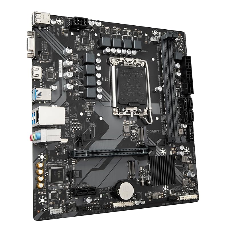 GIGABYTE B760M H DDR4 Intel 14-го, 13-го, 12-го поколения Core процессор совместим с LGA1700 Micro-ATX материнская плата MB6487