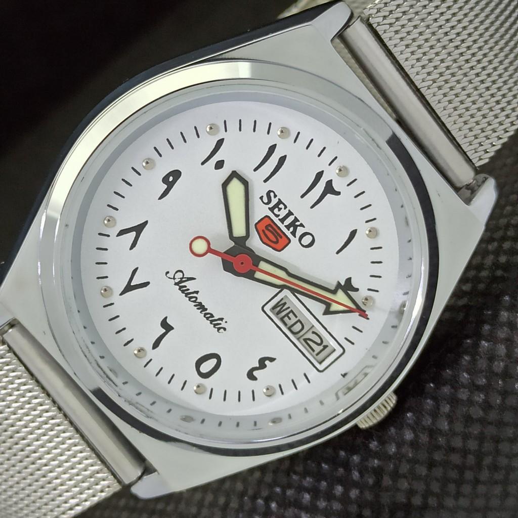 ВОССТАНОВЛЕННЫЕ ВИНТАЖНЫЕ SEIKO 5 AUTO 6309A ЯПОНИЯ МУЖСКИЕ АРАБСКИЕ ЧАСЫ 533c-a279886-9