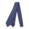 HERMES  H339086T02  галстук Темно-синий/Клевер шелк мужской