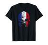 French Flag Blue Red Tricolor Spartan Lace Gift T-Shirt