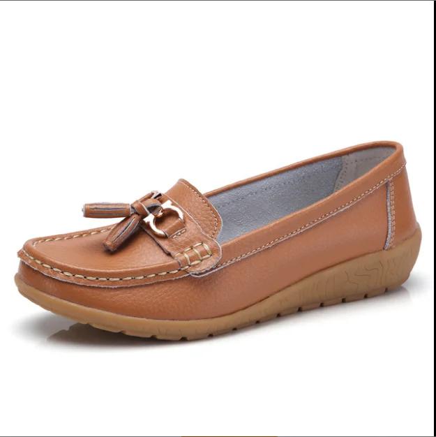 Модные женские балетки, туфли-лодочки, перфорированные кожаные дышащие мокасины, женская обувь-лодочки, балетки, женская повседневная обувь