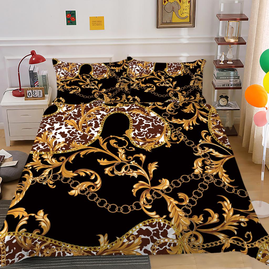 3D Geometric Bedding Set with Line Down Duvet and Pillowcase 2/3 Pieces AU180 * 210 Full Size Soft Home Decoration