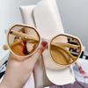 Trendy Jelly Fashion Women's Tea-Colored Sunglasses