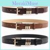 Womens Leather Pu Stone Pattern Belt With Alloy Buckle For Casual Office Wear