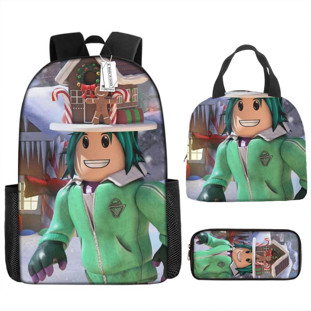 Новый виртуальный мир ROBLOX школьная сумка для начальной и средней школы детский рюкзак рюкзак мультяшный сумка для ланча