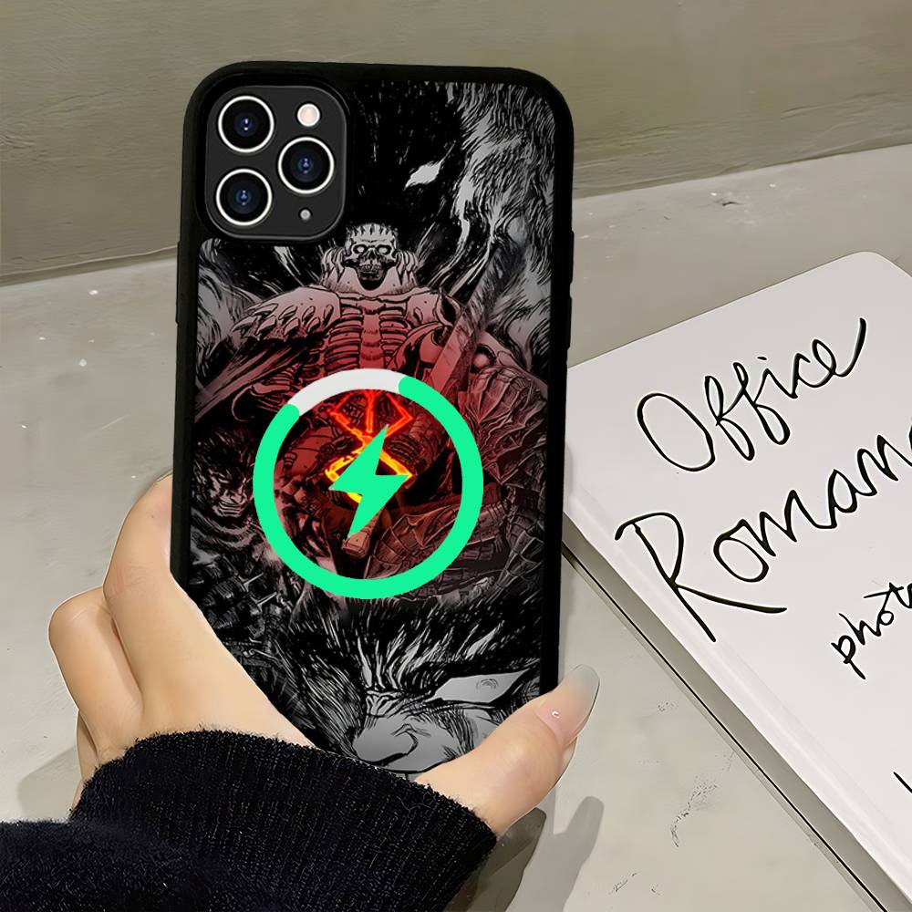 Anime Fashion Berserk Guts Phone Case For IPhone 17 16 15 14 13 12 11 Pro Max Plus Magsafe Magnetic Shell
