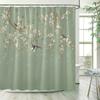 Flowers Bird Shower Curtains Floral Plant Vintage Chinese Style Bath Curtain Set Polyester Fabric Bathroom Decoration With Hooks