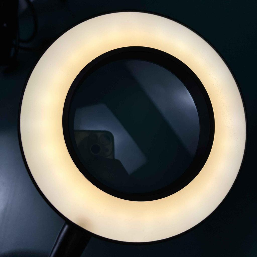 4-Inch Ring Beauty Magnifying Mirror with Clip Light for Makeup, Eyebrow Tattoo, and Fill Light.