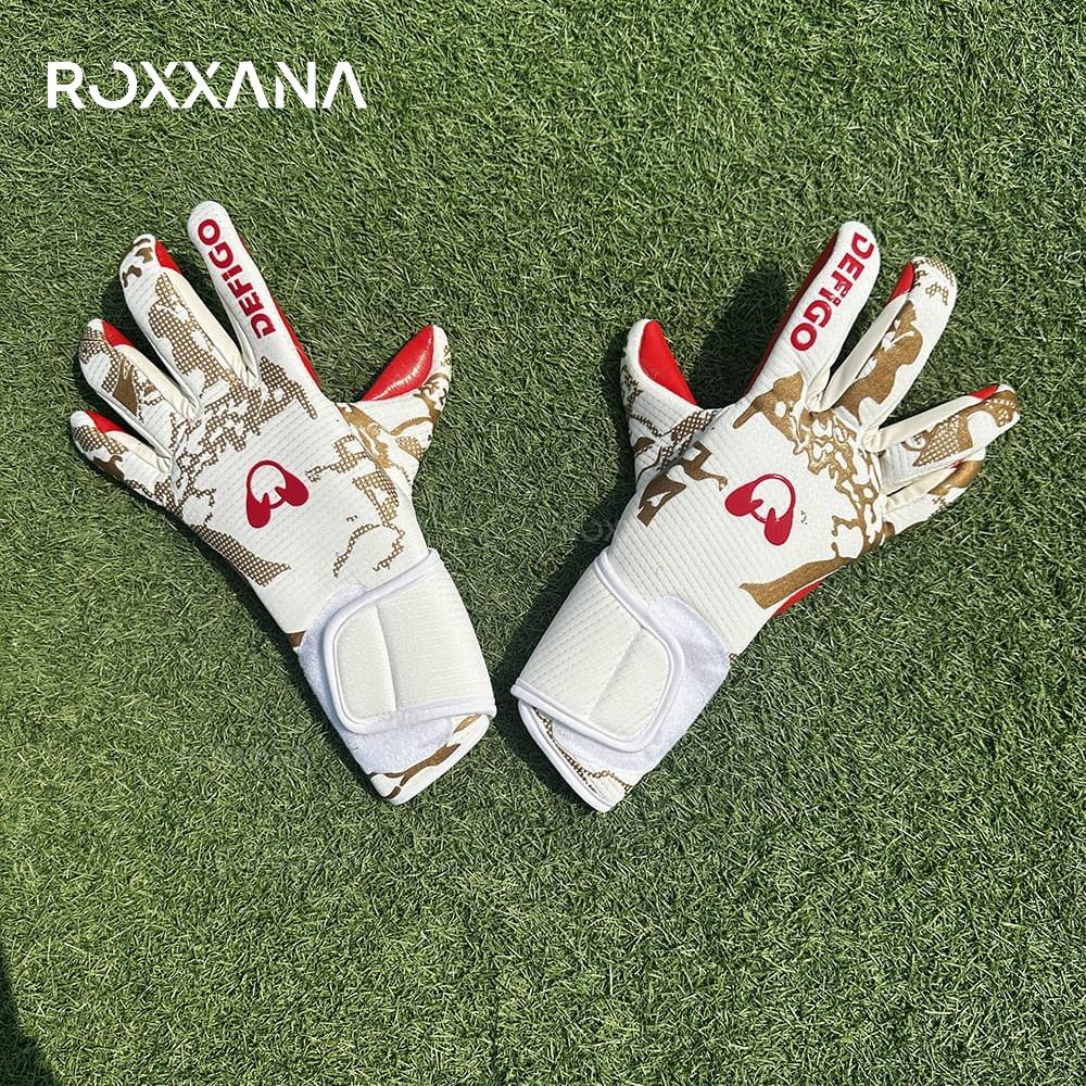 Футбольные перчатки ROXXANA Grip Latex, противоскользящие, прочные, дышащие, защитные, для вратарей на тренировочных матчах, выгодный выбор