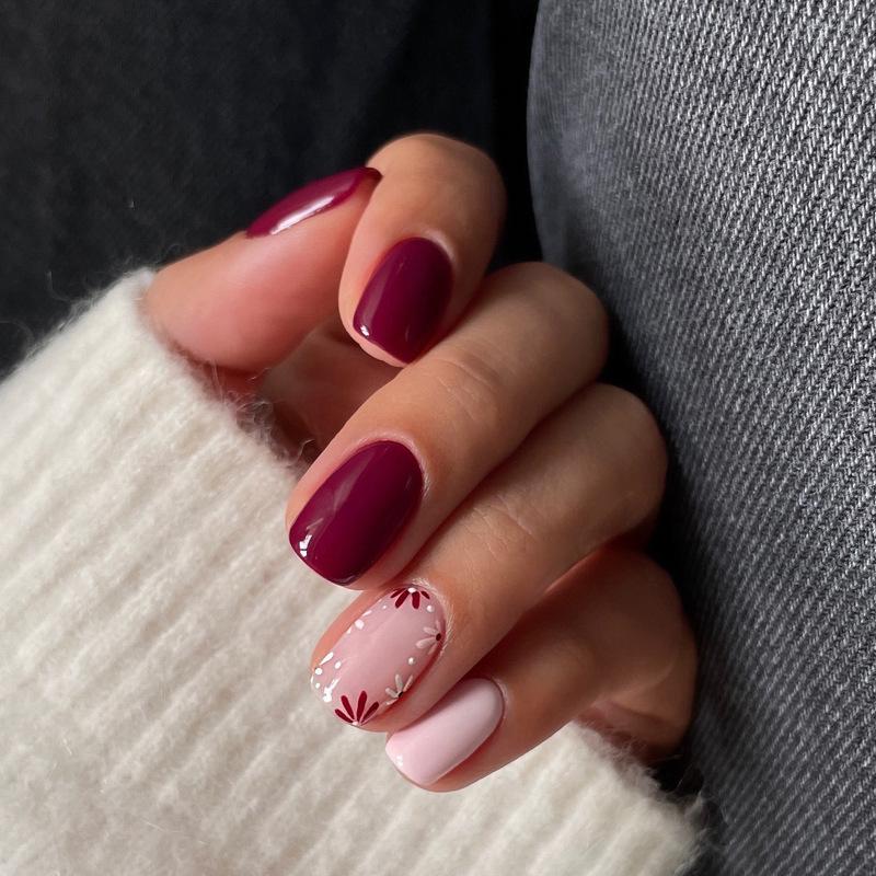 Европейские и американские градиентные персиковые балетные типсы для коротких ногтей