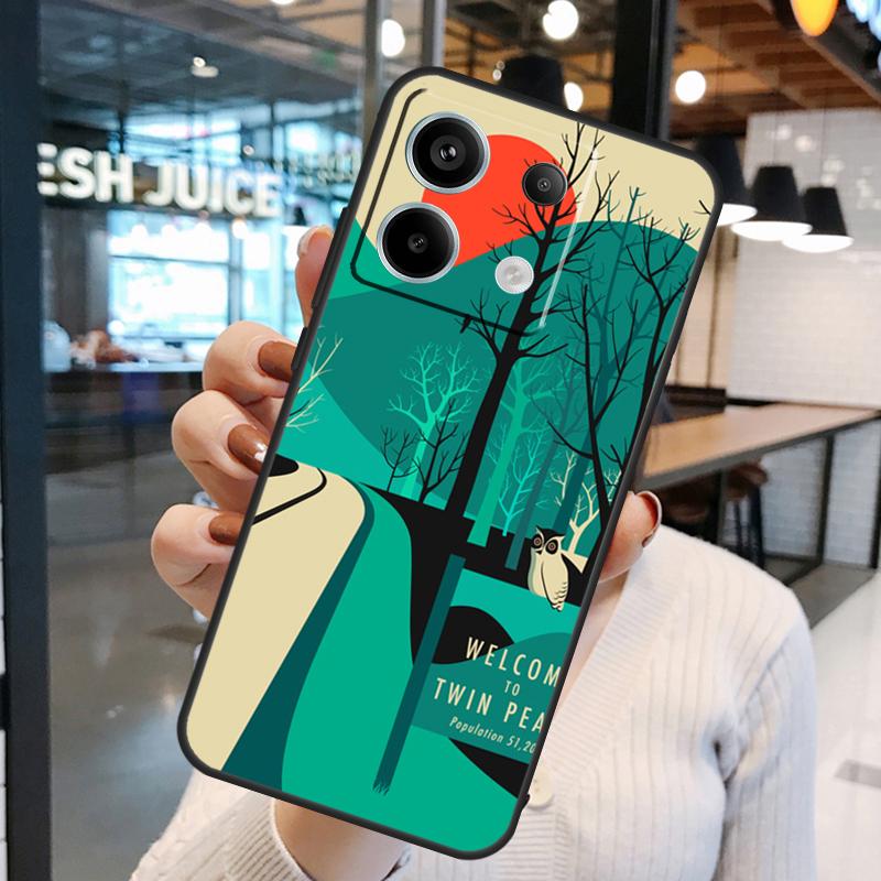 Добро пожаловать в Твин Пикс Чехол для Xiaomi Redmi Note 14 Pro 10 11 12 13 15 Pro Plus Redmi 15C 14C 10C 12C 13C 15 Чехол