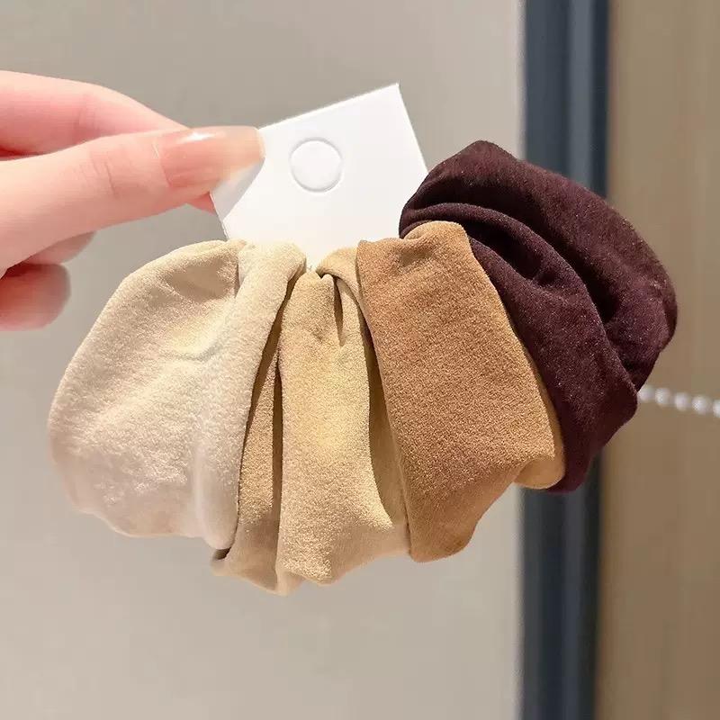 Durable ultra-wide seamless head rope versatile high ponytail mask hair ring high elastic rubber band women's hair rope