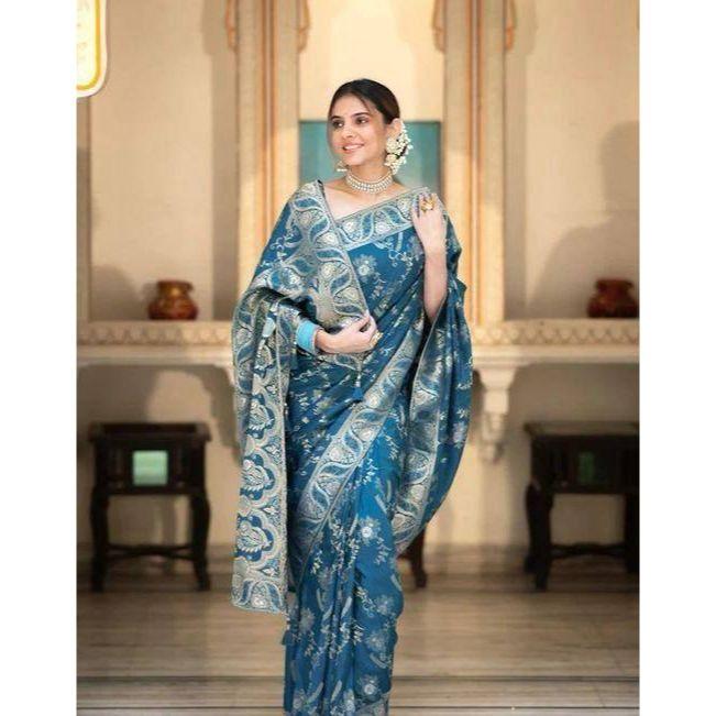 Latest New Collation Disigner Saree for Women, ,Blouse (Need To Be Stitched As Per Size And Fit)