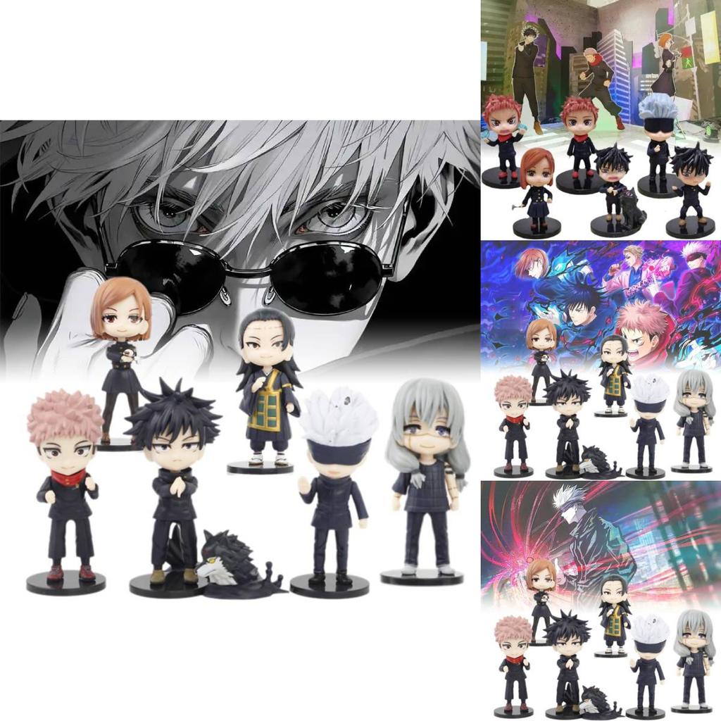 Adorable Anime Figurines Set Of 7 From Jujutsu Kaisen Collection Great For Collectibles And Decor