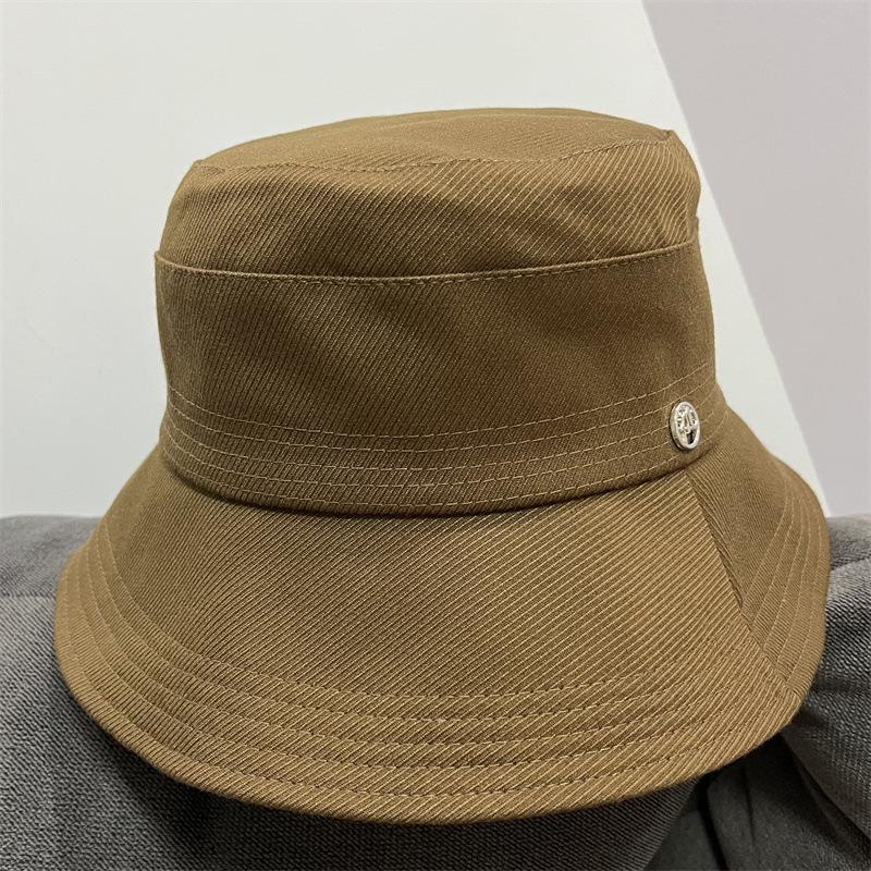 Панама рыбака Детская весенне-осенняя дорожная темпераментная солнцезащитная шляпа Однотонная M стандартная универсальная повседневная шляпа-ведро ветрозащитная